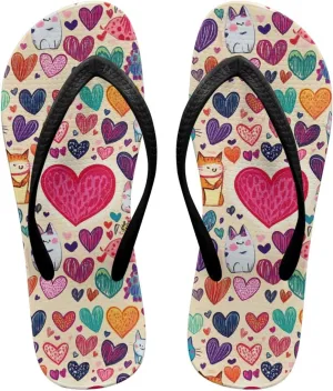 Coloranimal Flip Flops for Women Summer Sandals Non Slip Thong Sandals Women's Flip Flops Lightweight Cushioning Shock-Absorbing for Walking All-Day