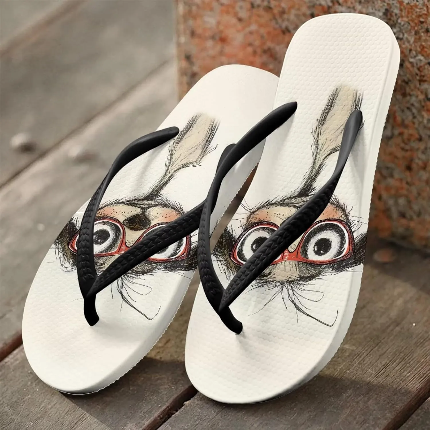 Coloranimal Flip Flops for Women Summer Sandals Non Slip Thong Sandals Women's Flip Flops Lightweight Cushioning Shock-Absorbing for Walking All-Day