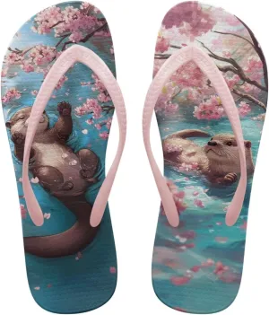 Coloranimal Flip Flops for Women Summer Sandals Non Slip Thong Sandals Women's Flip Flops Lightweight Cushioning Shock-Absorbing for Walking All-Day