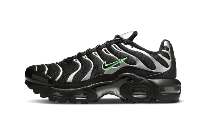Air Max Plus Black Silver Green Strike activity - specific shoes peak - running