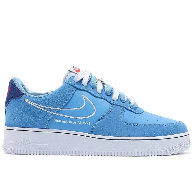 grass running footwear men's sports footwear Nike Air Force 1 Low First Use University Blue