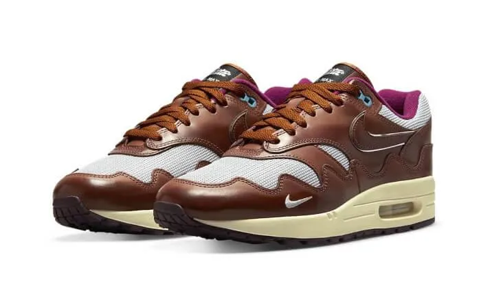 wide - toe - box shoes anti - odor running gear Air Max 1 Patta Tan Brown
