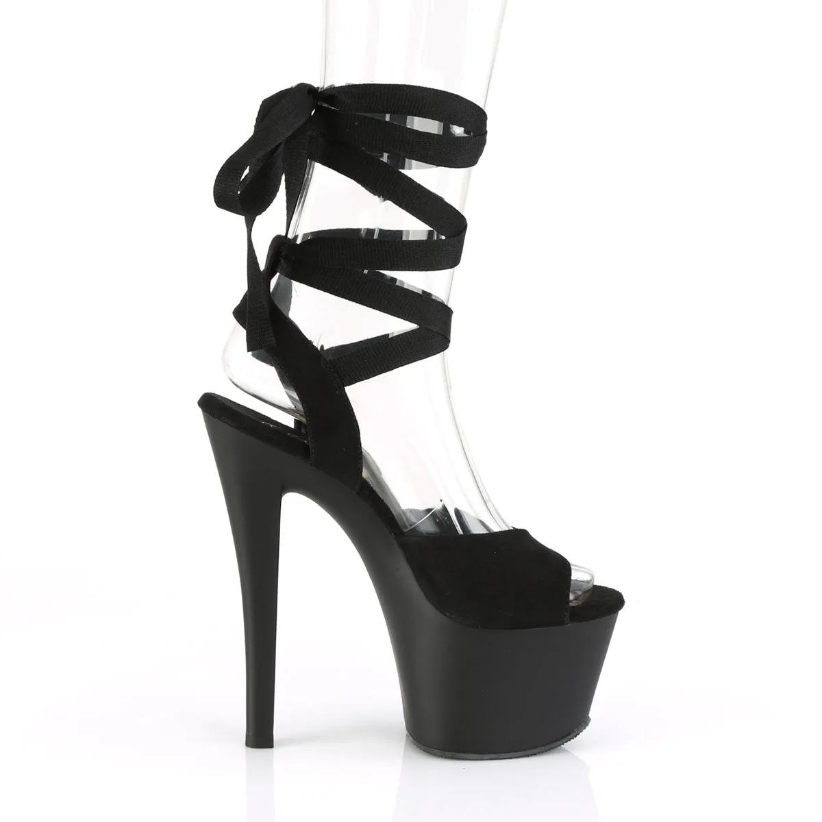 Criss Cross Ankle Wrap Platform Heels