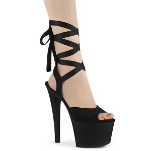 Criss Cross Ankle Wrap Platform Heels