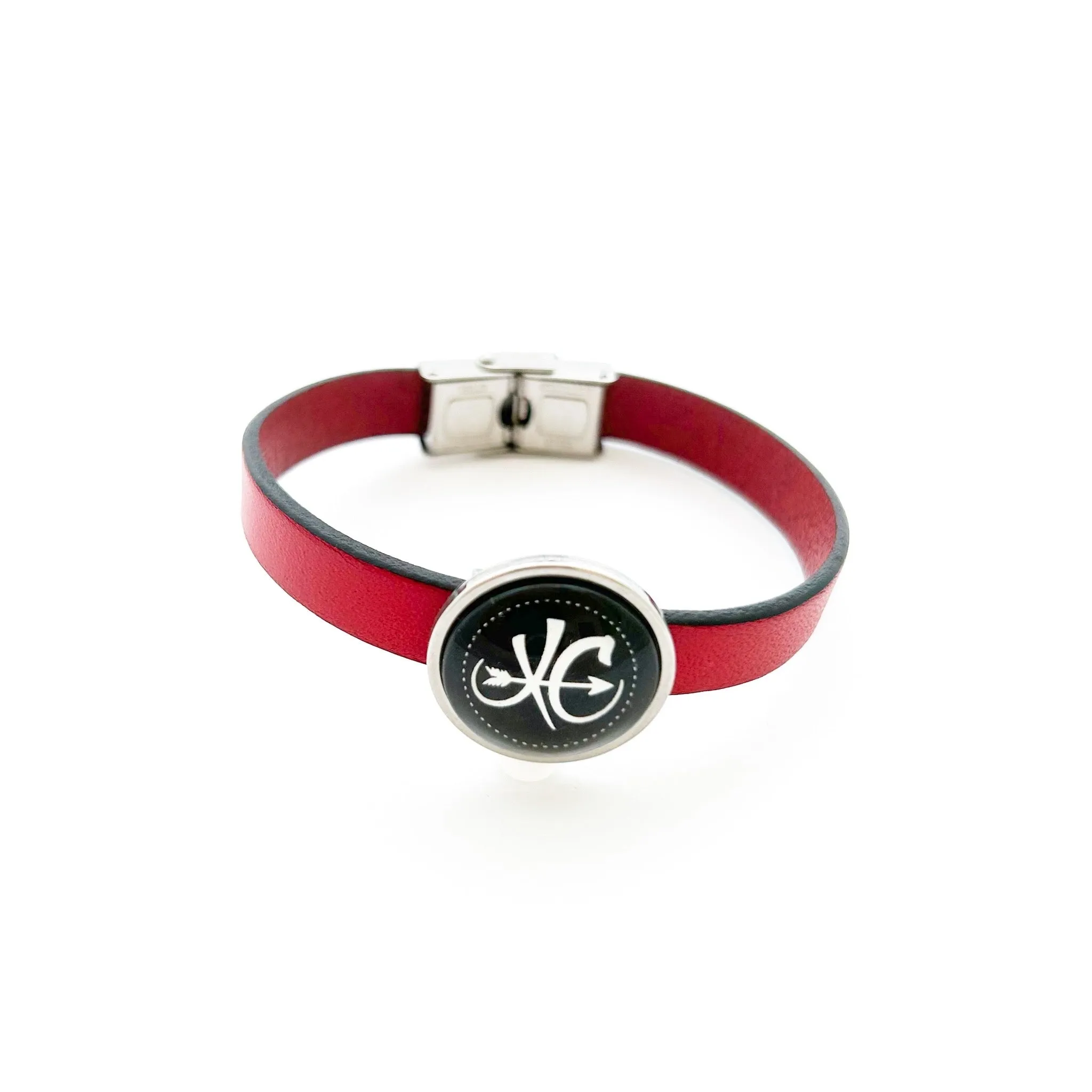 Cross Country Leather Cuff Bracelet