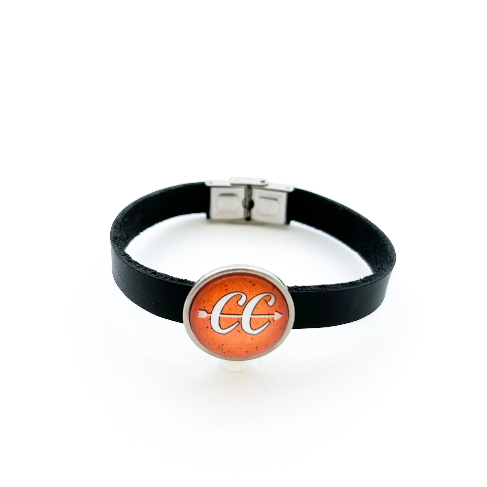 Cross Country Leather Cuff Bracelet