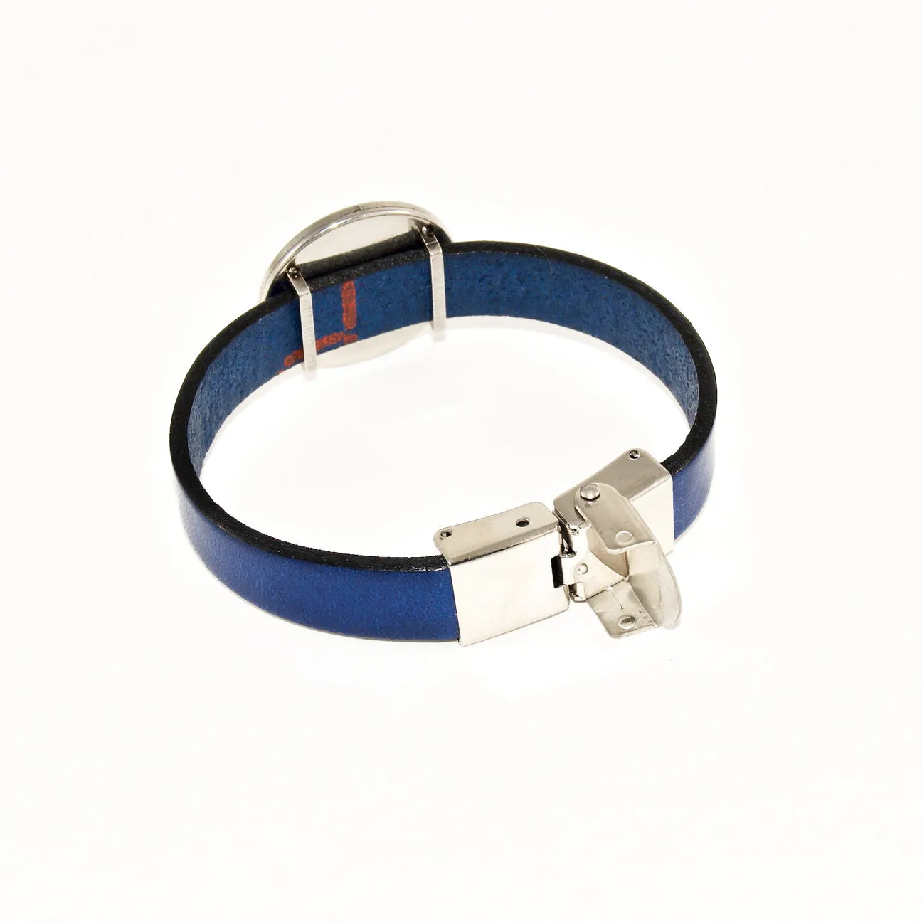 Cross Country Leather Cuff Bracelet
