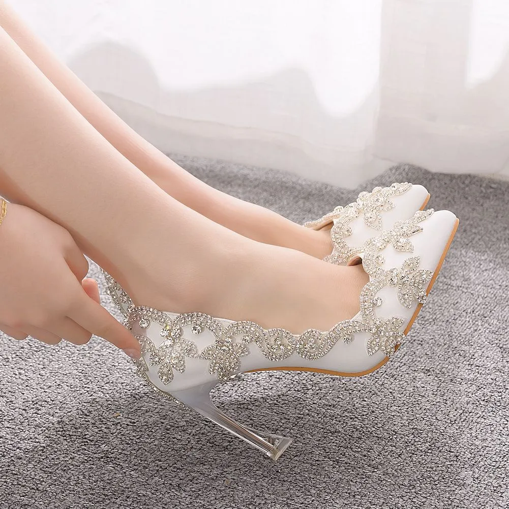 Crystal Oarty Rhinestone Bride Shoes