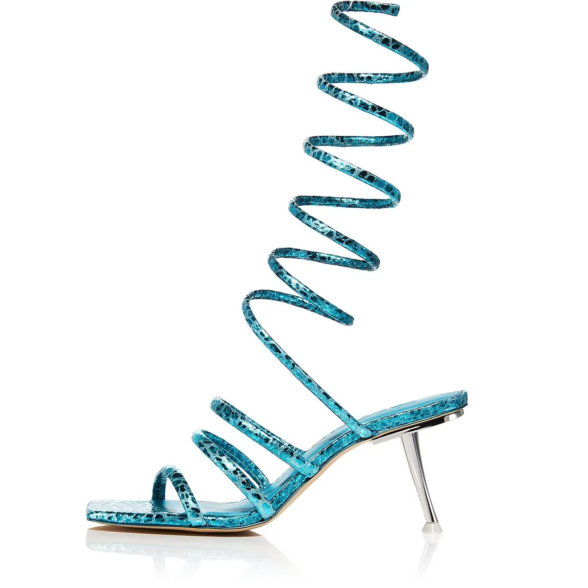 Cult Gaia Womens Kacey Leather Ankle Wrap Heels