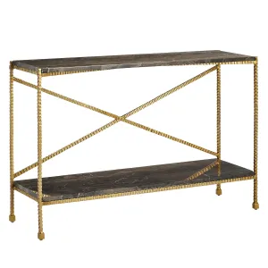 Currey & Co Flying Gold Console Table
