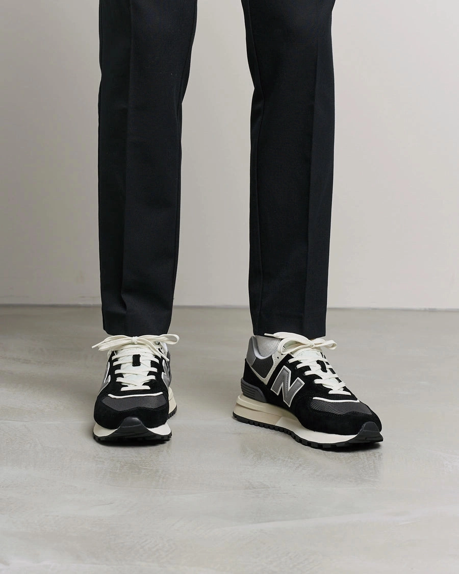 Flexible Zones Breathable Tongue Construction New Balance 574 Legacy 'Black'