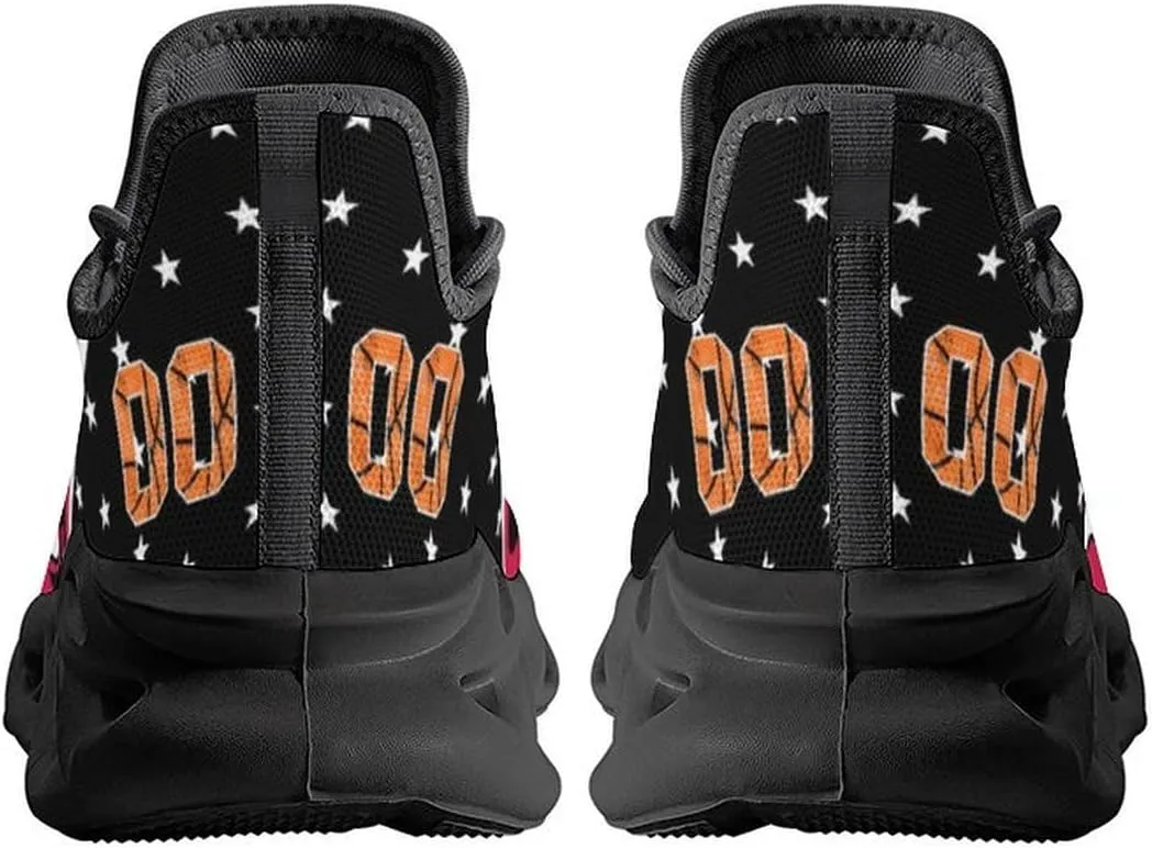 Custom Basketball Sneakers City Sports Slip-on Shoes Personalized Name Number Gifts for Basketball Fans Men Women