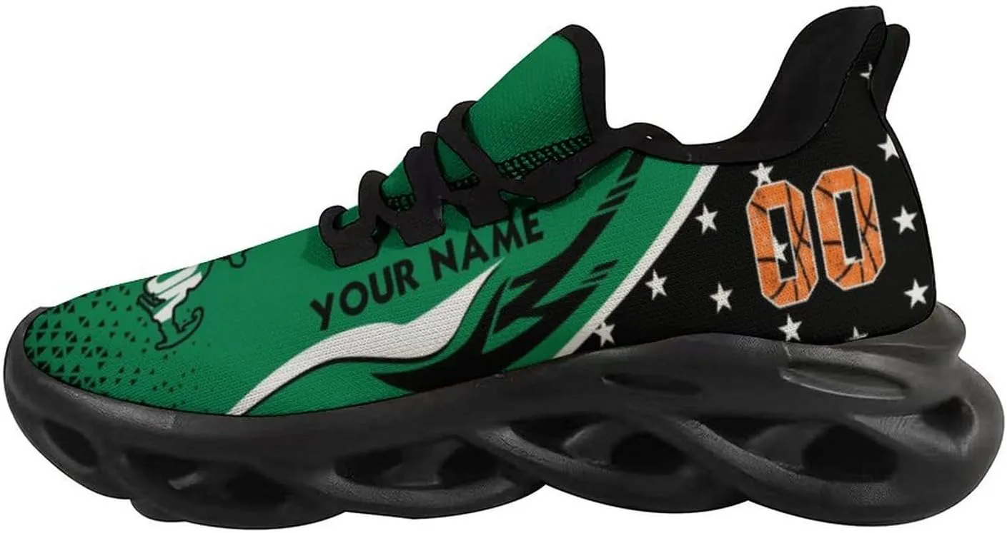 Custom Basketball Sneakers City Sports Slip-on Shoes Personalized Name Number Gifts for Basketball Fans Men Women