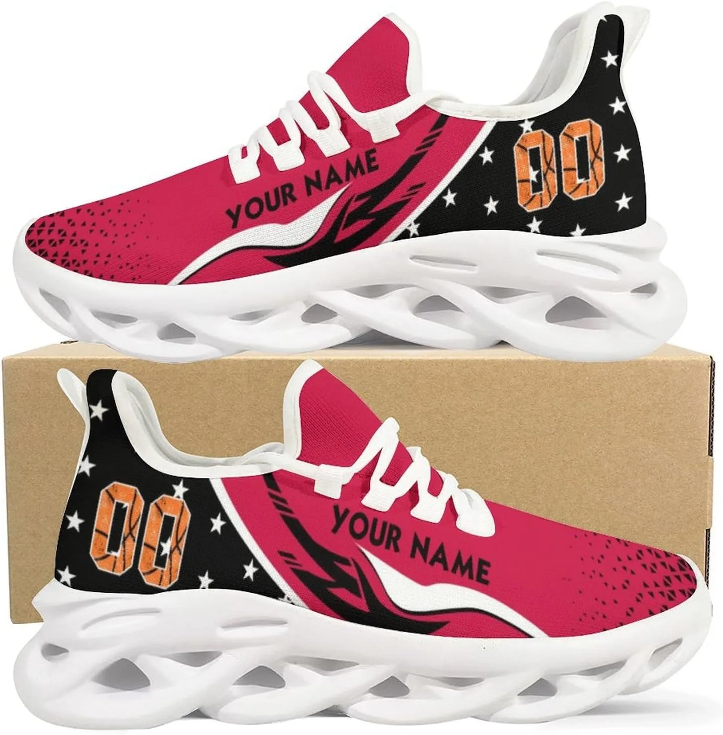 Custom Basketball Sneakers City Sports Slip-on Shoes Personalized Name Number Gifts for Basketball Fans Men Women