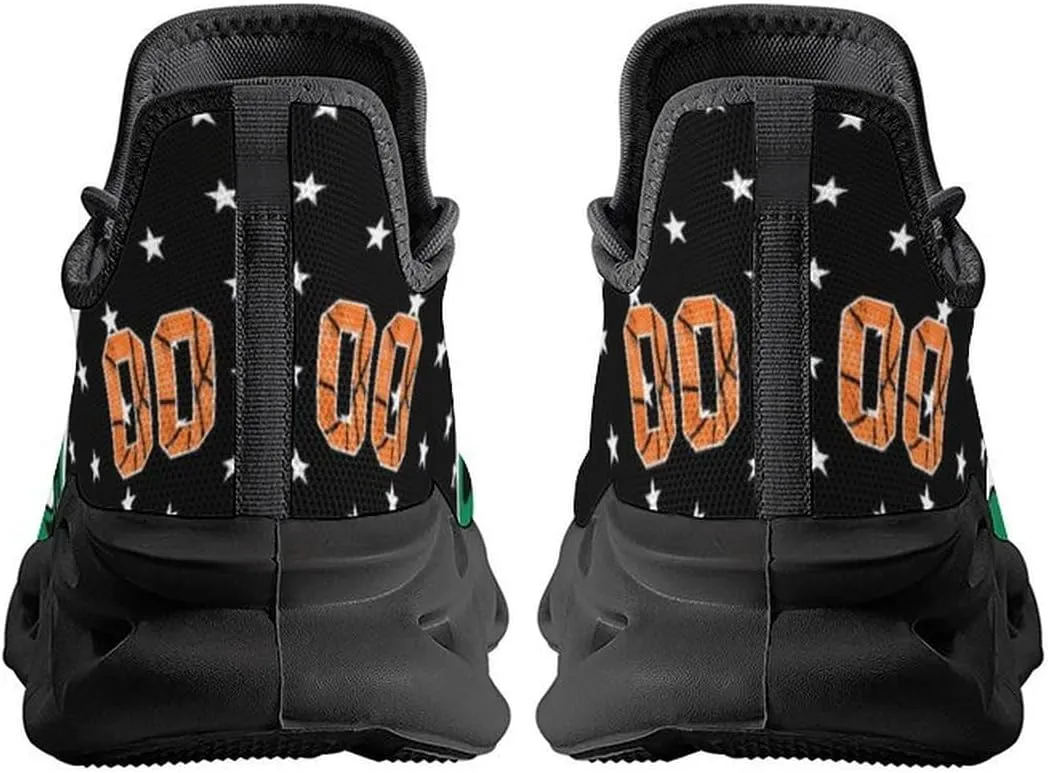 Custom Basketball Sneakers City Sports Slip-on Shoes Personalized Name Number Gifts for Basketball Fans Men Women