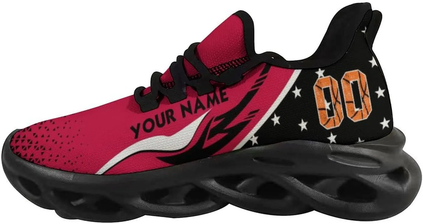Custom Basketball Sneakers City Sports Slip-on Shoes Personalized Name Number Gifts for Basketball Fans Men Women