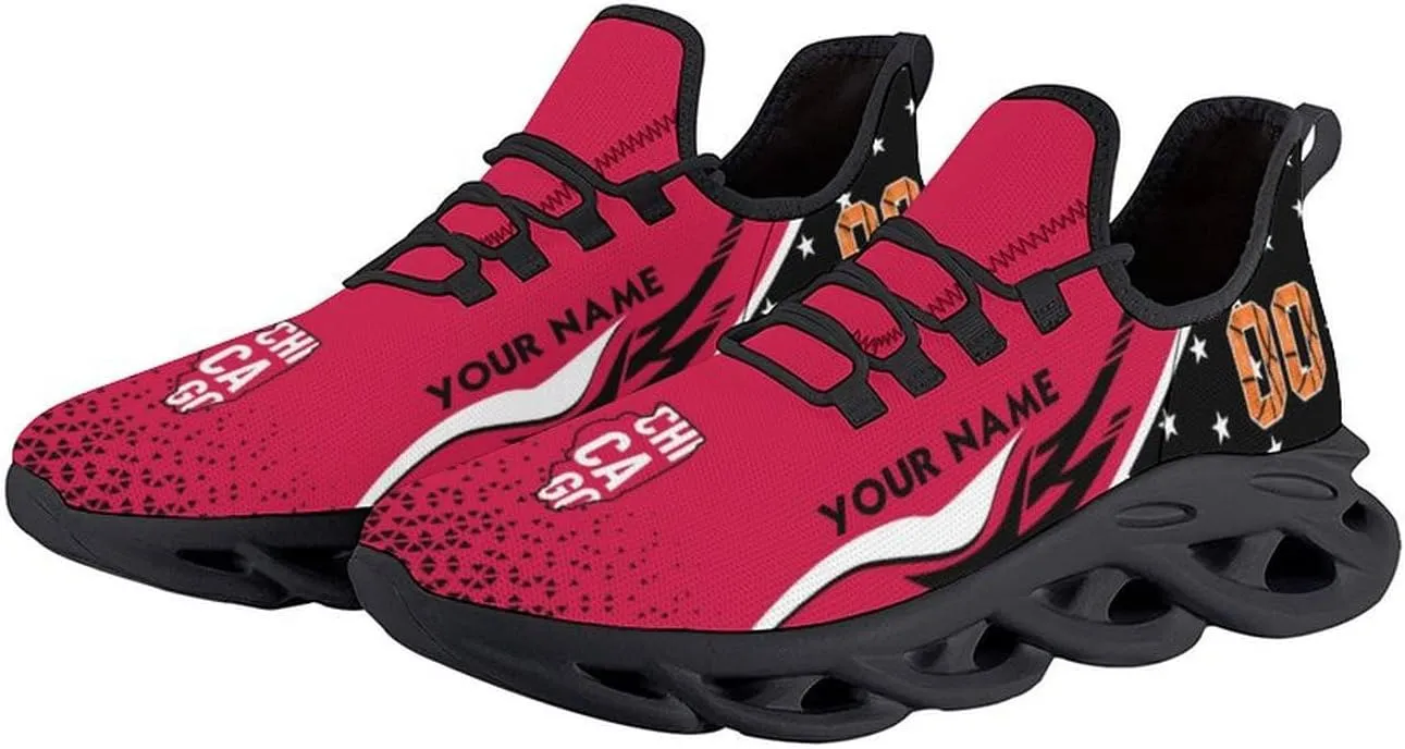 Custom Basketball Sneakers City Sports Slip-on Shoes Personalized Name Number Gifts for Basketball Fans Men Women