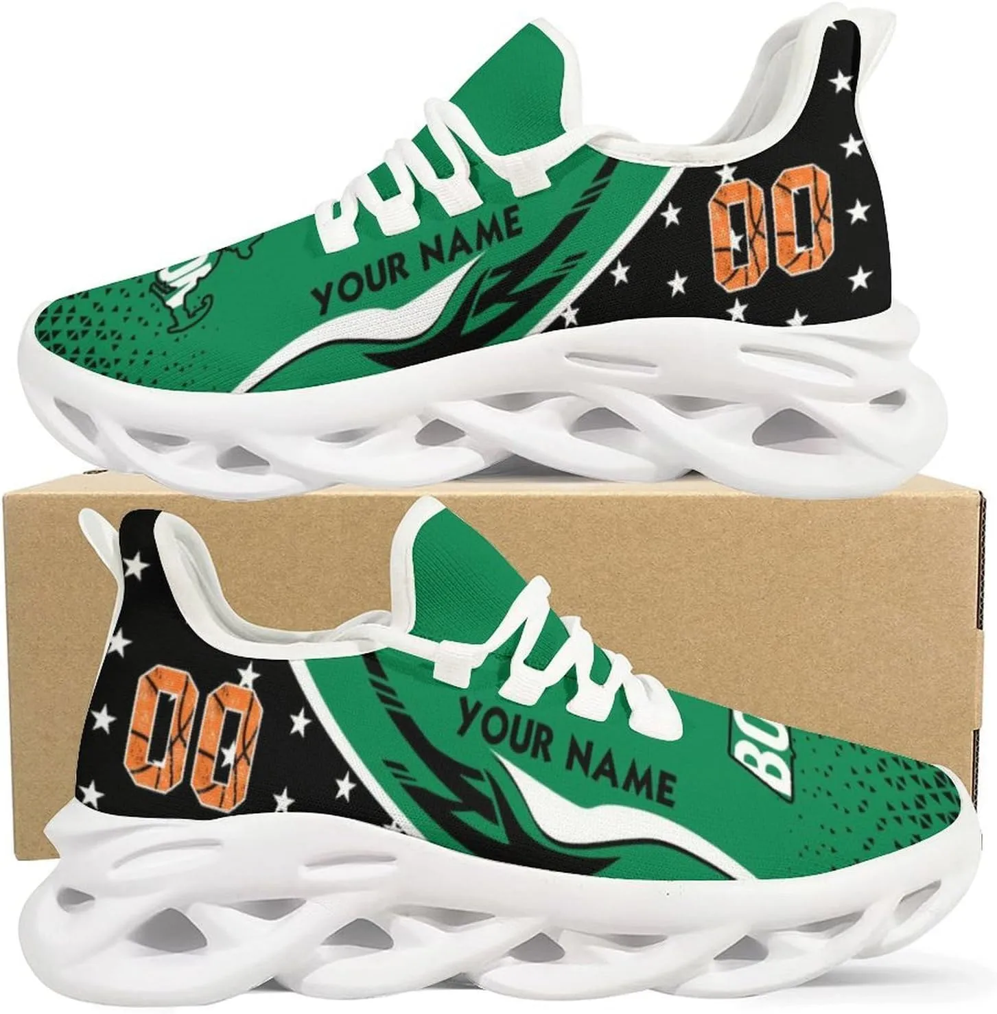 Custom Basketball Sneakers City Sports Slip-on Shoes Personalized Name Number Gifts for Basketball Fans Men Women