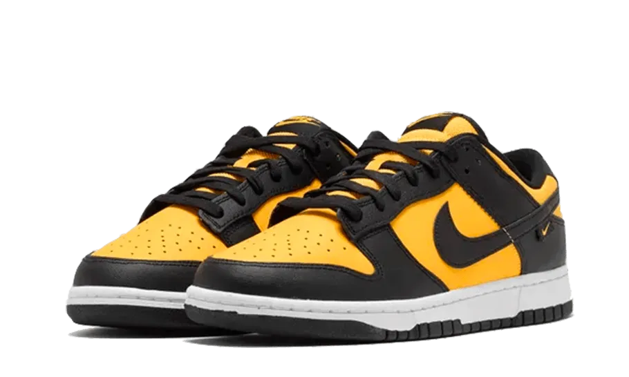 Nike Dunk Low Black University Gold Stretchable Material Pressure Relief Padding