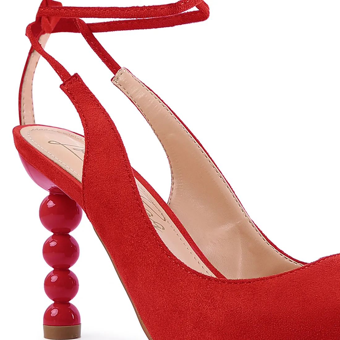 Cut Out Heel Laceup Sandals