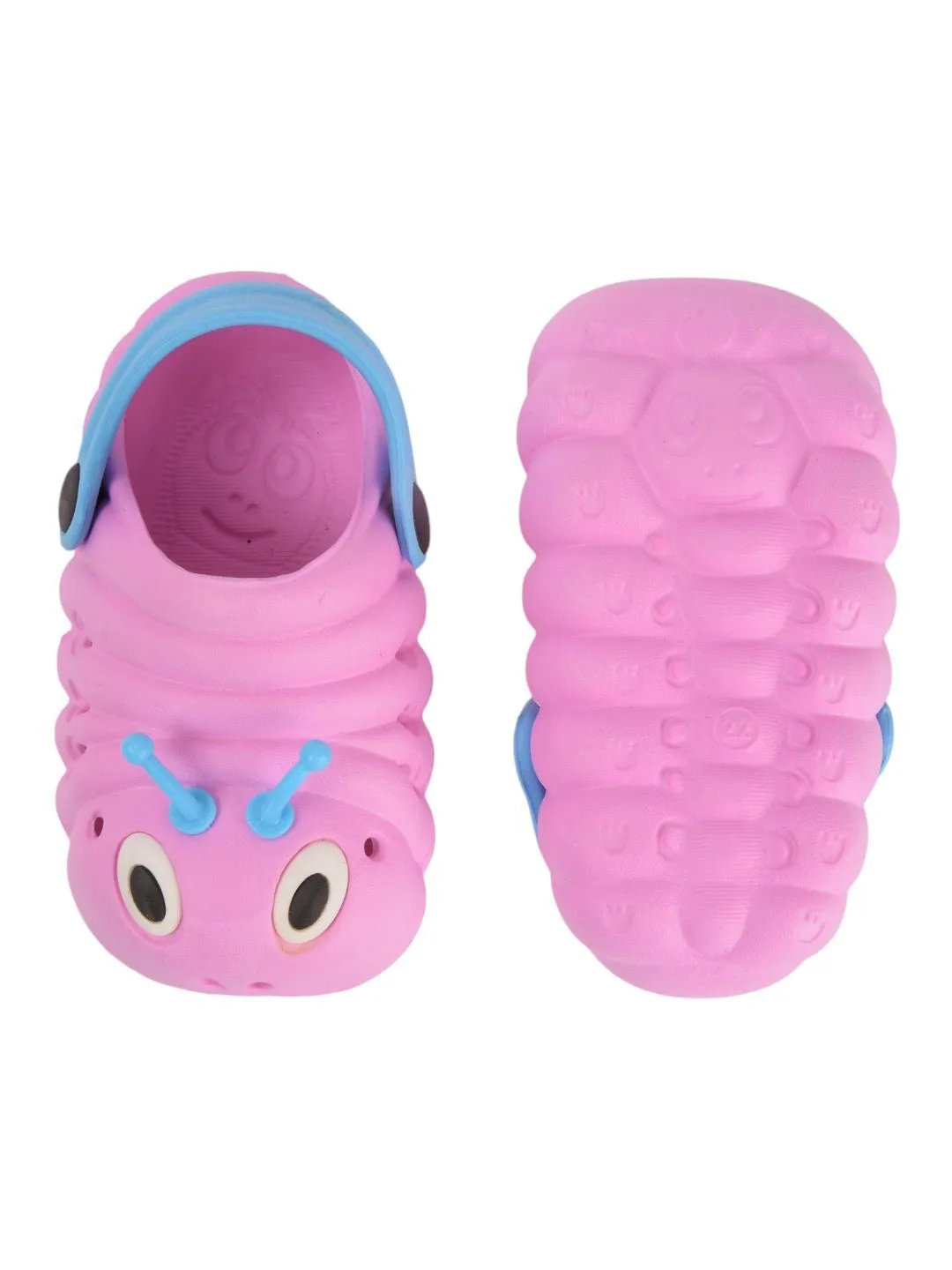 Cute Caterpillar Design Clogs for Girls- Purple