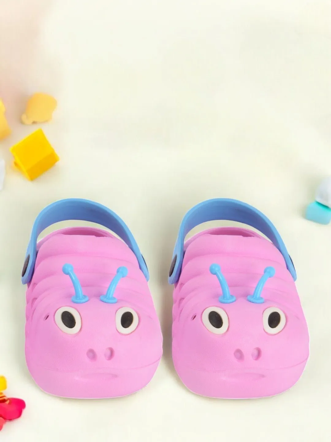 Cute Caterpillar Design Clogs for Girls- Purple