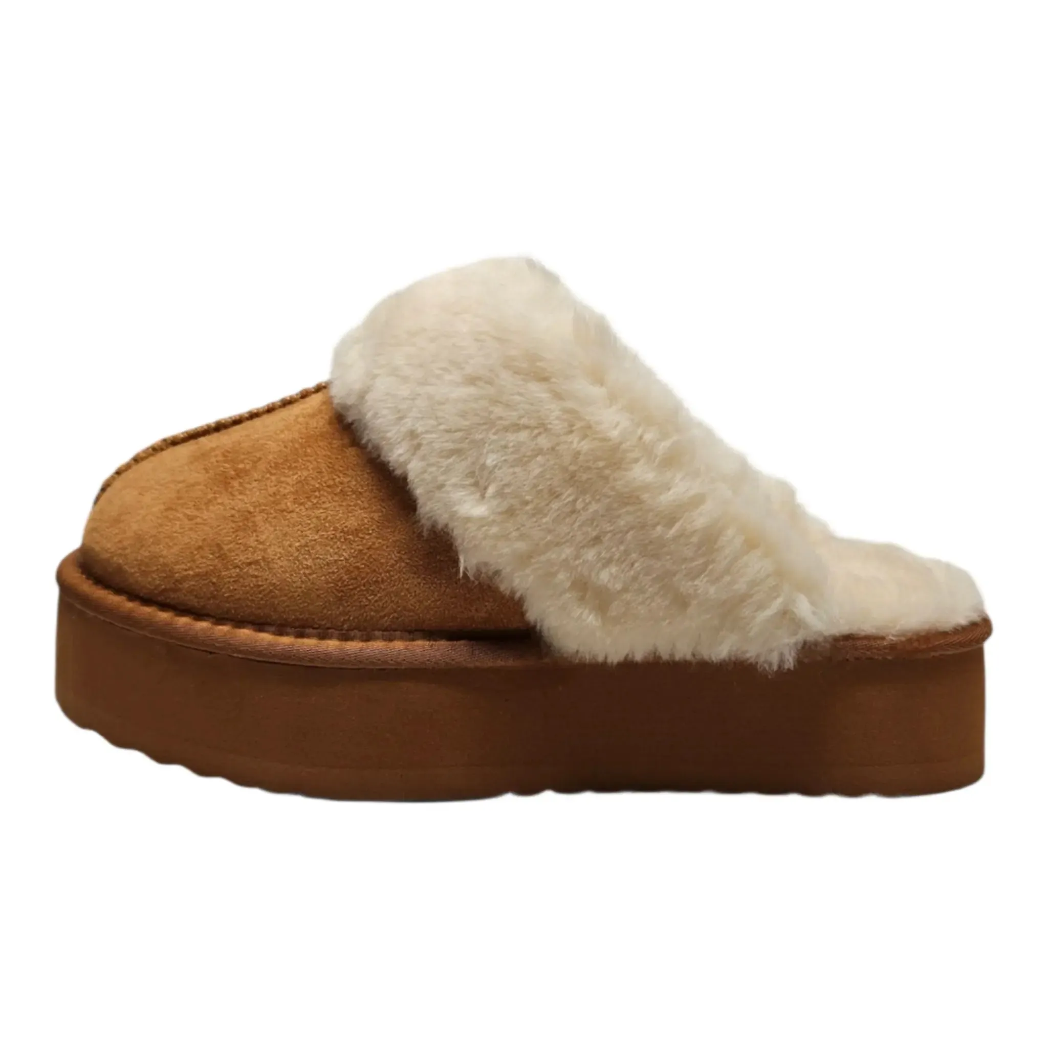 Darwin Fuzzy Platform Slippers