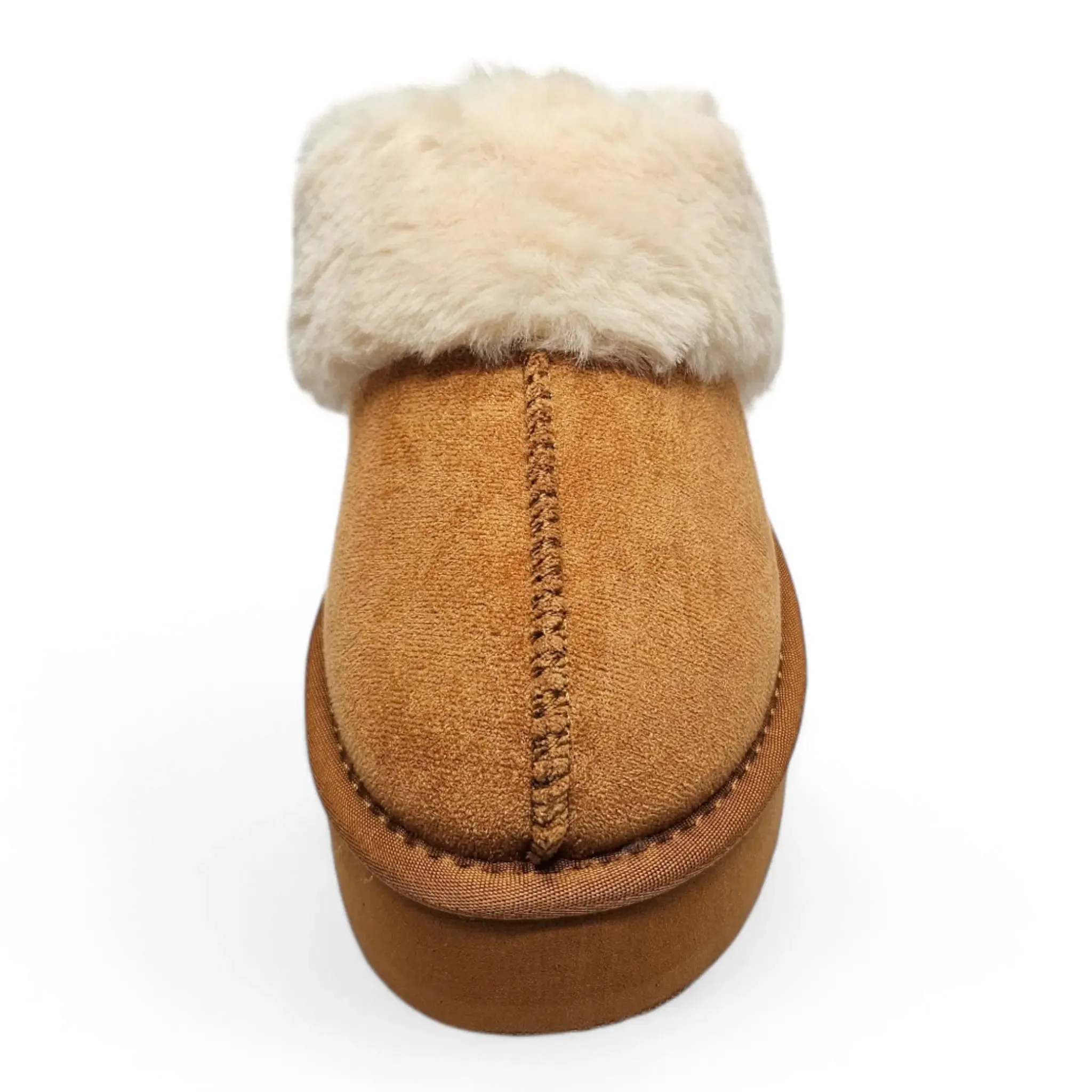 Darwin Fuzzy Platform Slippers