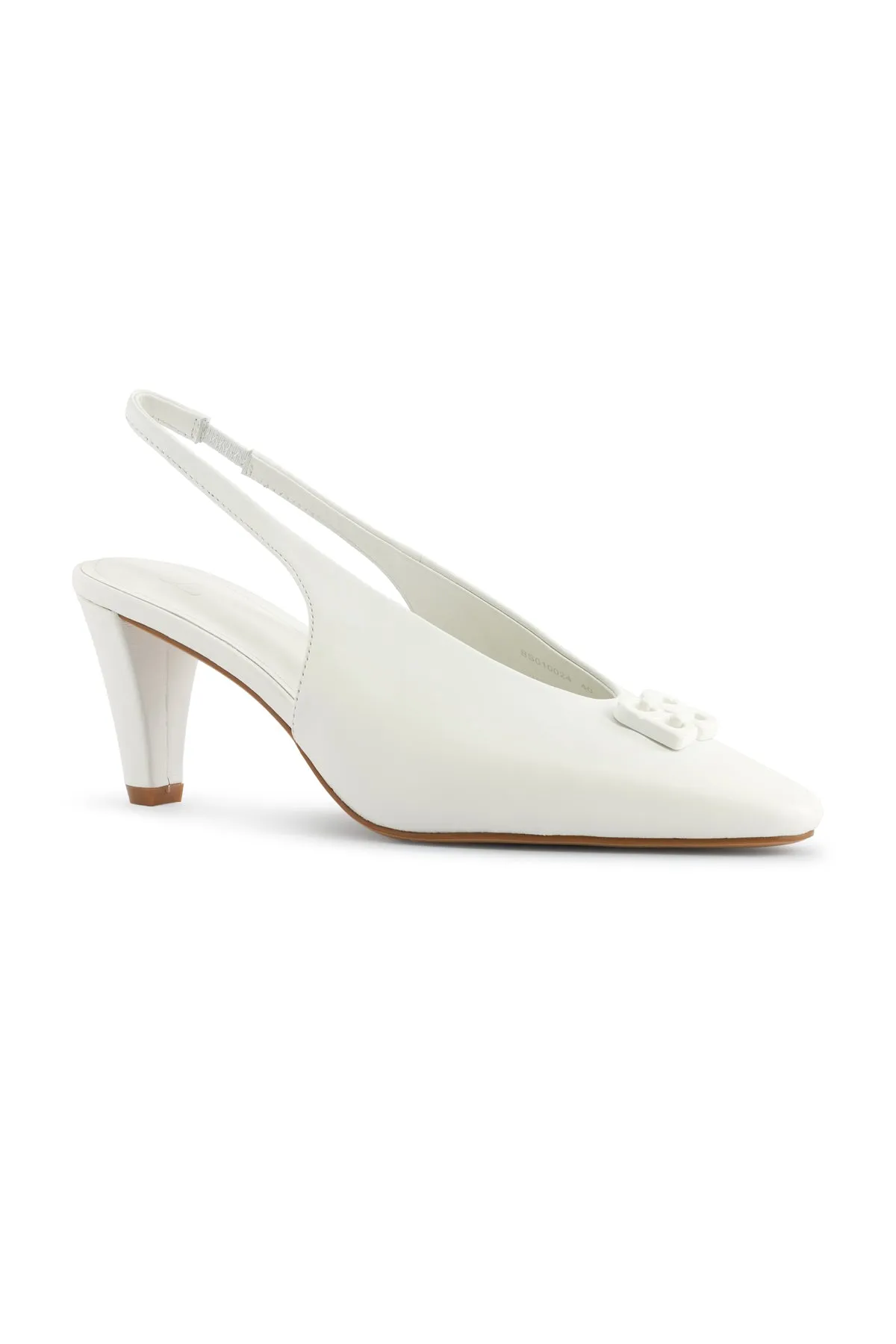 Deux Slingback Heels - White