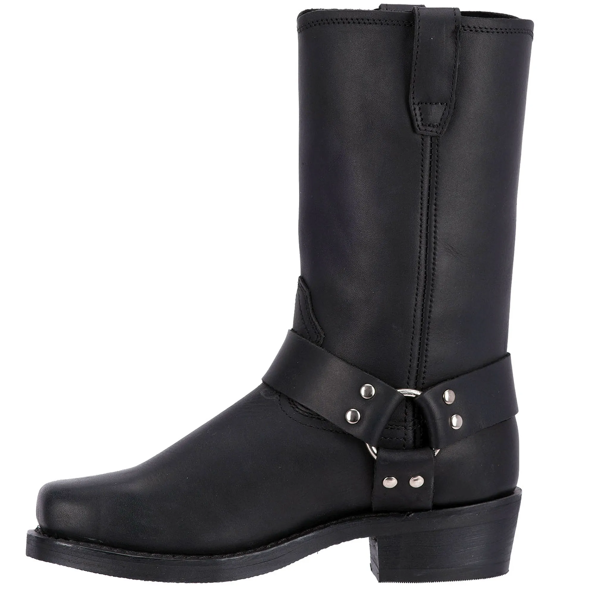 Dingo Mens Dean Motorcycle Boots Leather Black