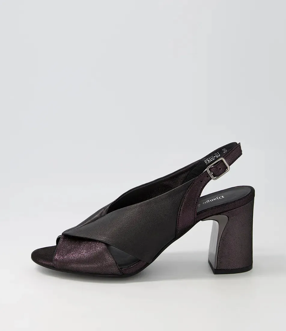 Django & Juliette 'Kruz Sandal' - Black Black-Shimmer