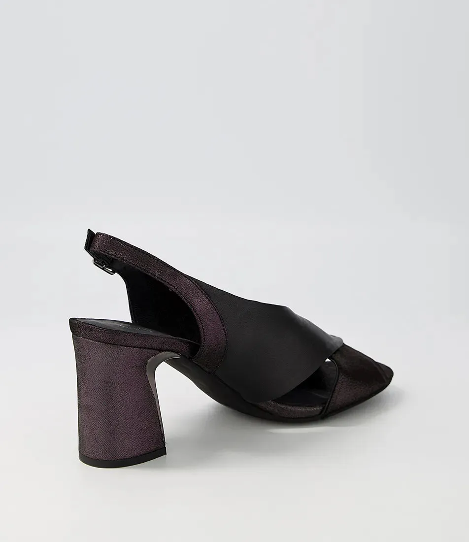 Django & Juliette 'Kruz Sandal' - Black Black-Shimmer
