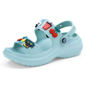 DOCTOR EXTRA SOFT D-552 Women's Classic Charms Cushion Sandals/Clogs with Adjustable Back Strap for Adult| Comfortable & LightWeight | Stylish & Anti-Skid | Waterproof Casual Daily Mules Girls/Ladies