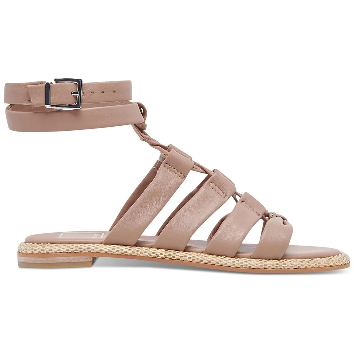 Dolce Vita Womens Adison Leather Buckle Gladiator Sandals