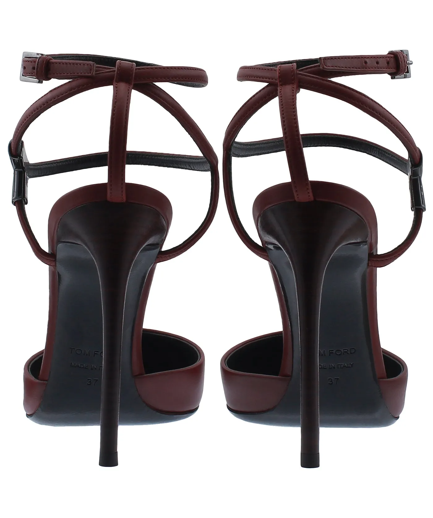 Double Ankle Wrap Leather Sandals