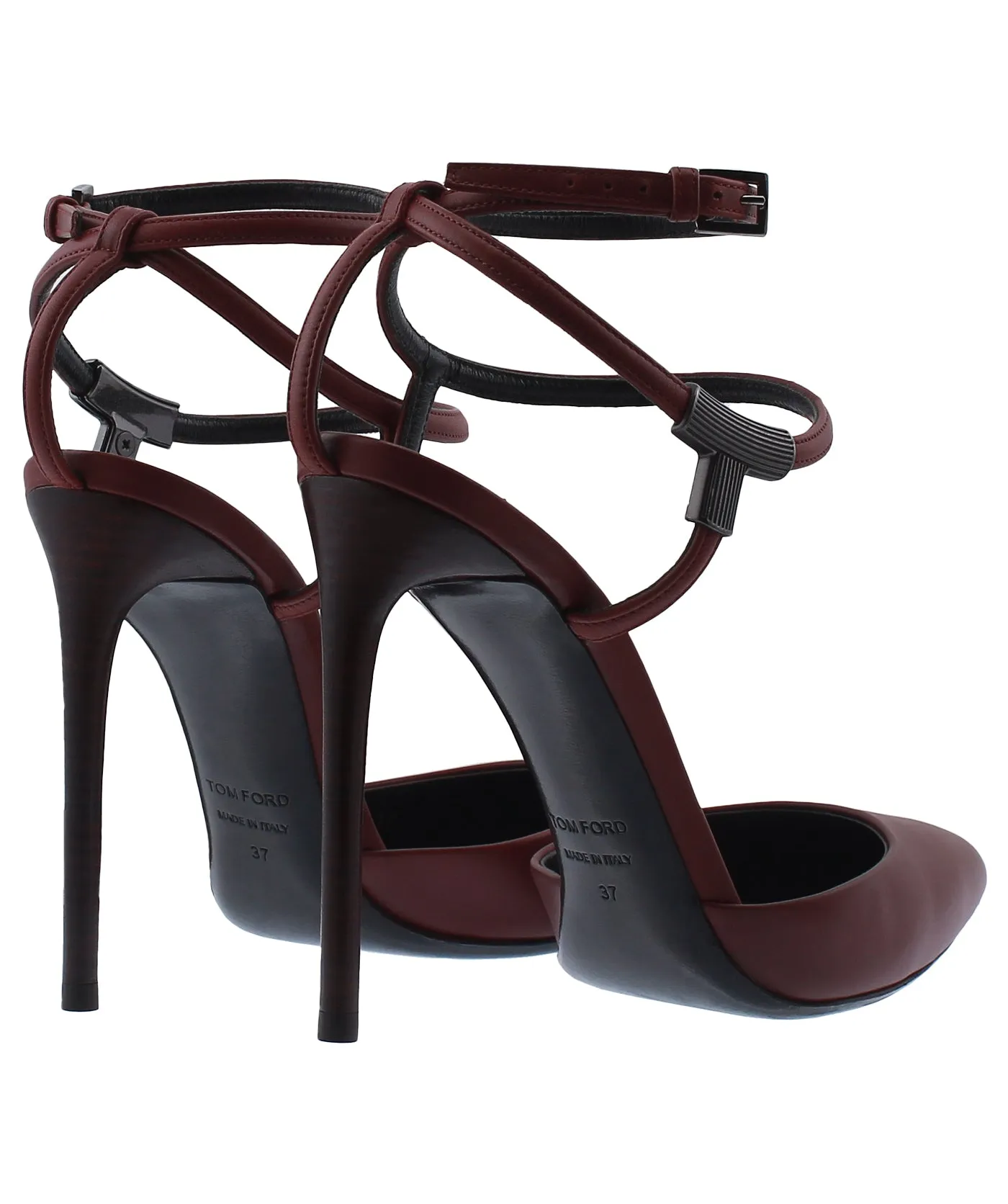 Double Ankle Wrap Leather Sandals