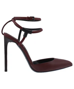 Double Ankle Wrap Leather Sandals