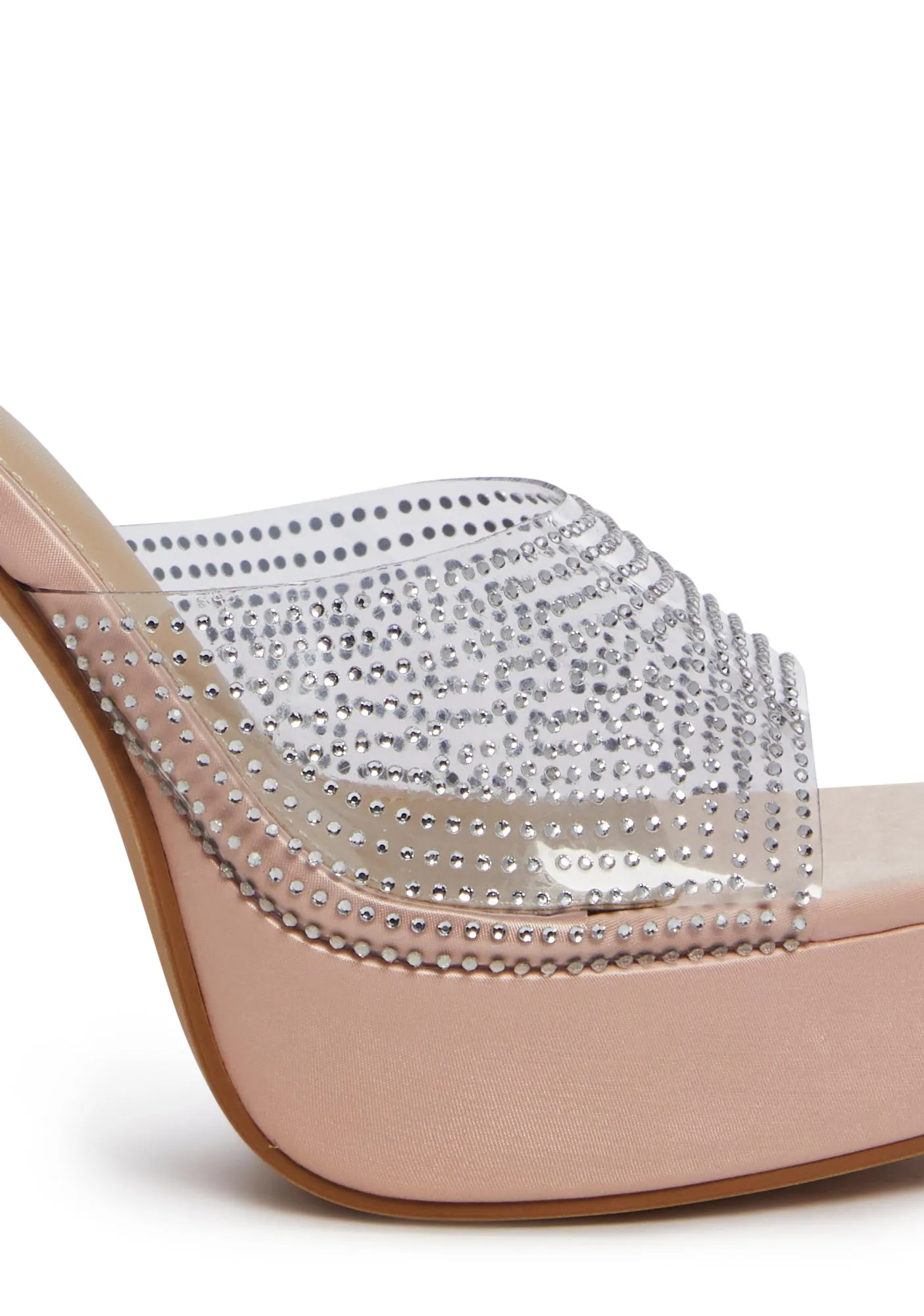 Dream Damsel Peep Toe Heels - Nude