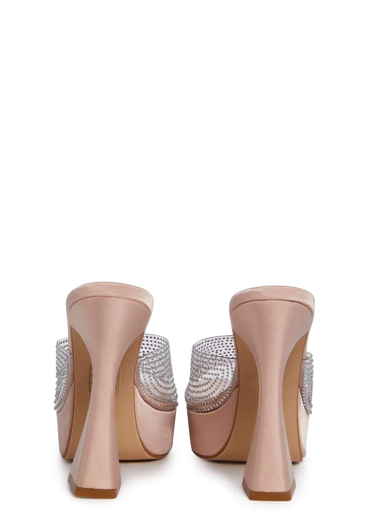 Dream Damsel Peep Toe Heels - Nude