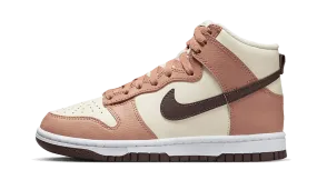 Dunk High Dusted Clay running with a reflector elastic - lacing running shoes