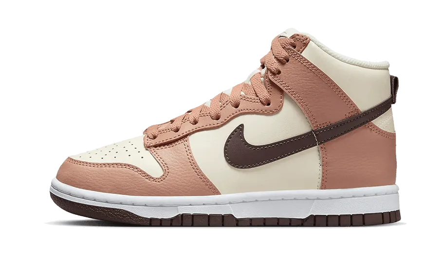 Dunk High Dusted Clay running with a reflector elastic - lacing running shoes