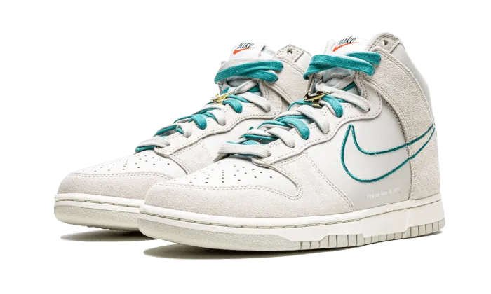 Dunk High First Use Light Bone Green Noise reflective running option Firmness