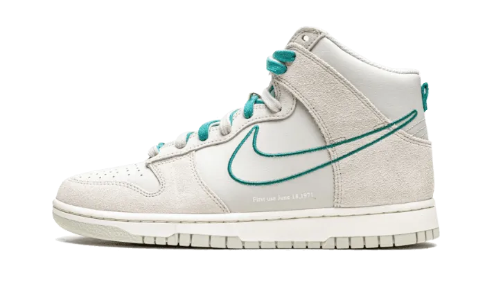 High Stability adjustable strap shoes Dunk High First Use Light Bone Green Noise