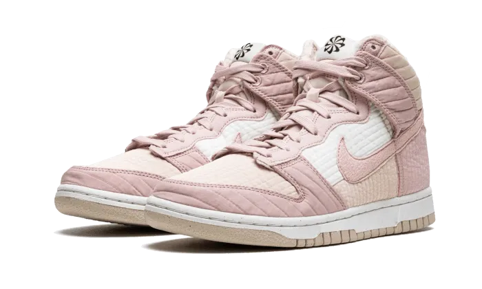 Dunk High LX Next Nature Pink Oxford adjustable lacing system