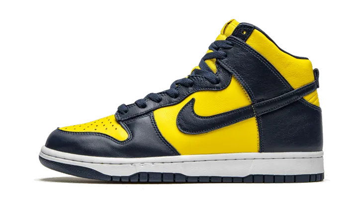 Dunk High Maize & Blue (Michigan) seamless upper shoes