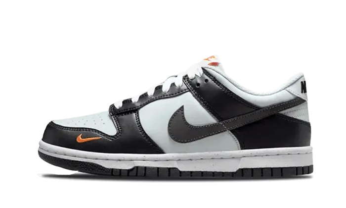 Auxetic Material Construction HeelCushion Nike Dunk Low Black Grey Orange