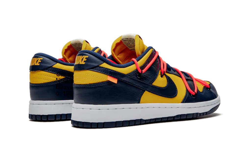 Dunk Low Off-White Michigan running in a gondola area shoes