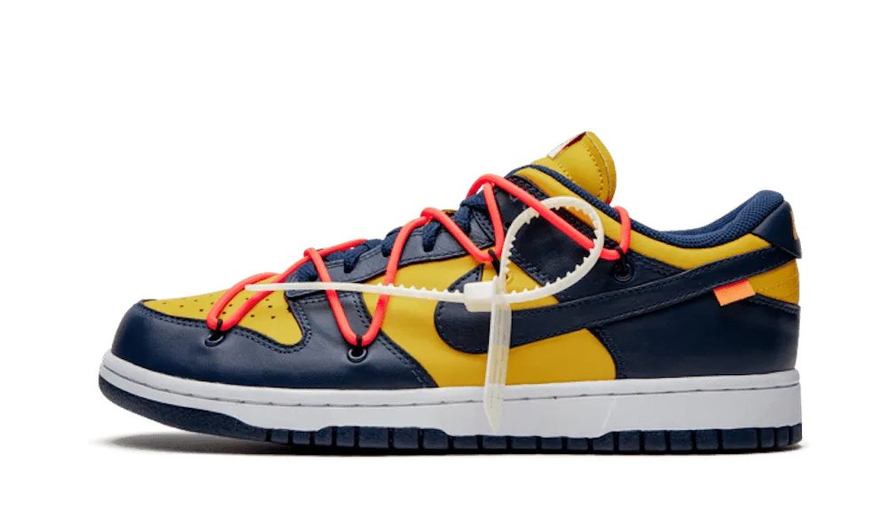 Dunk Low Off-White Michigan safety accessories narrow shoes