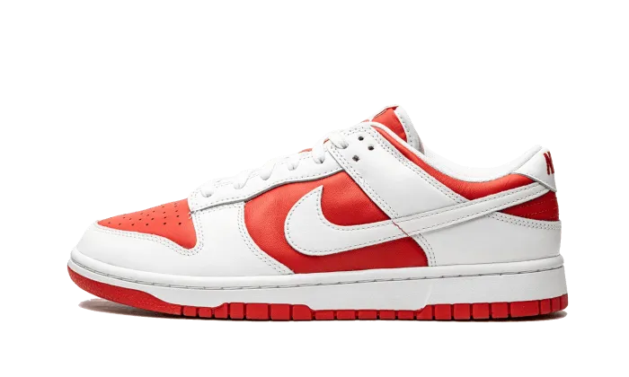 Microfiber Overlays Outdoor Training Nike Dunk Low Championship Red
