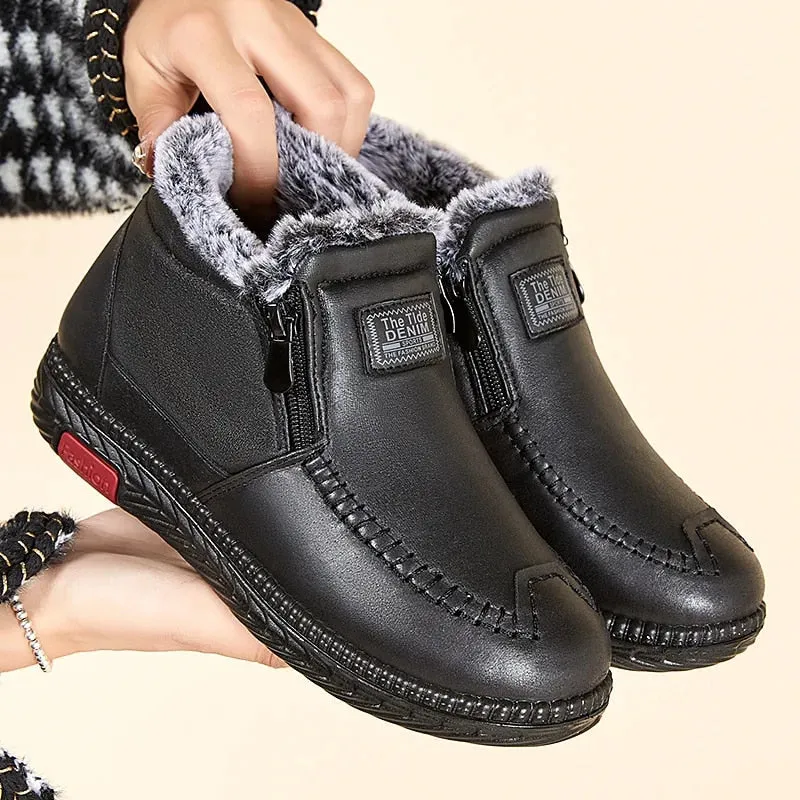 Dyavor Orthopedic Women Boots Arch Support Warm Waterproof Ankle Boots